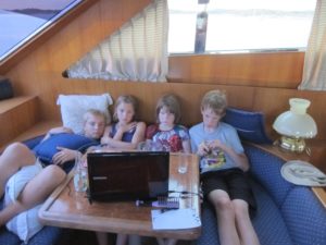 television for kids on boat